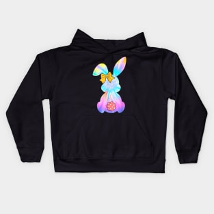 Cute Bunny Rabbit Tie Dye Bow Tie Easter Day Girls Womens Kids Hoodie